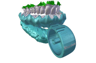 Illustration for article titled This bizarro 3D-printed toothbrush can clean your teeth in 6 seconds